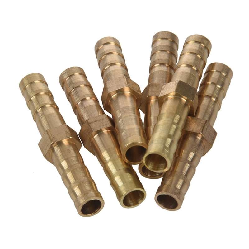 5pcs 6mm Inner Dia Air Gas Straight Hose Pipe Barb Coupler Connector
