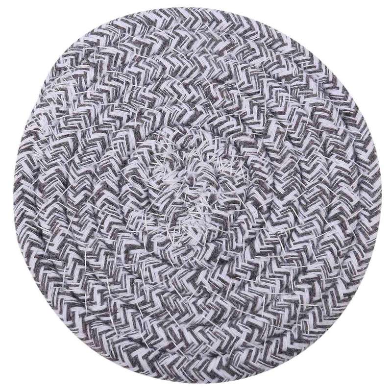 Round Cotton Braided Table Place Mats Non-slip Table Mats Set Of 5