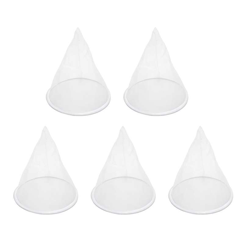5pcs Beekeeping Equipment Bee Honey Filter Nylon Cone-shape Screener