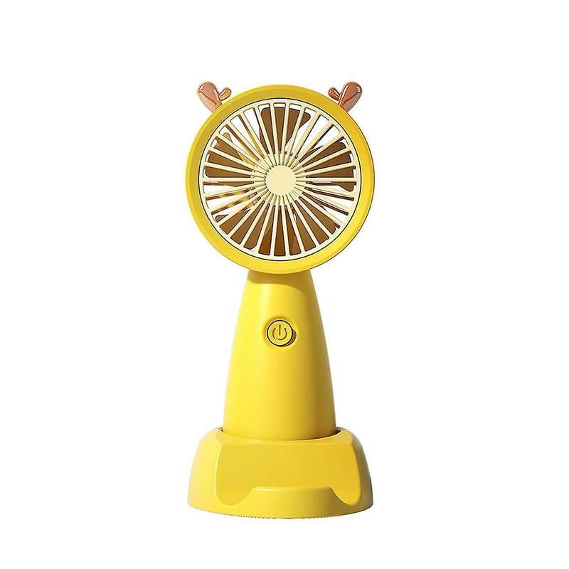 Usb Mini Handheld Fan Office Mute Charging Handheld Fan Yellow