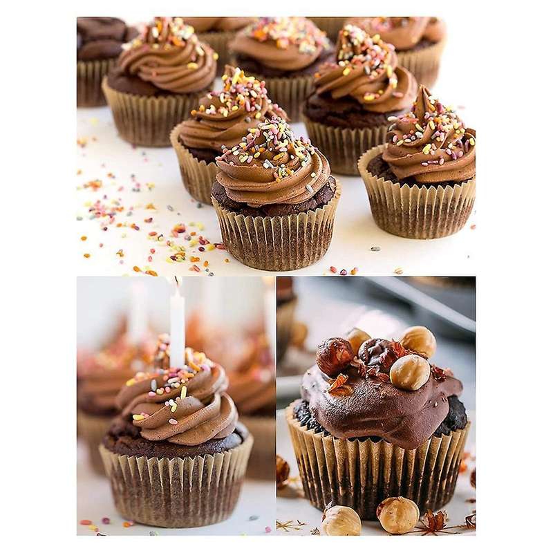 200pcs Cake Paper Cups Oil-proof Pastry Box Baking Tools Baking Cup,d