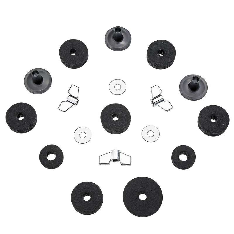 18 Pieces Cymbal Accessories Cymbal Felts Hi-hat Clutch Felt