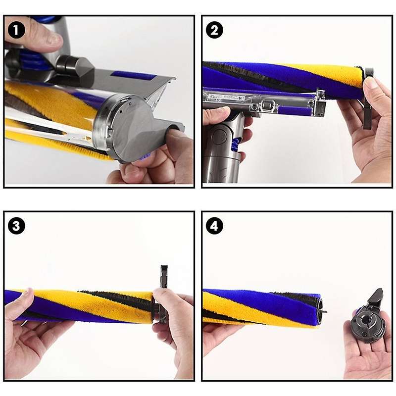 Replacement End Cap Roller Brush for Dyson V12 V15 Vacuum Cleaner