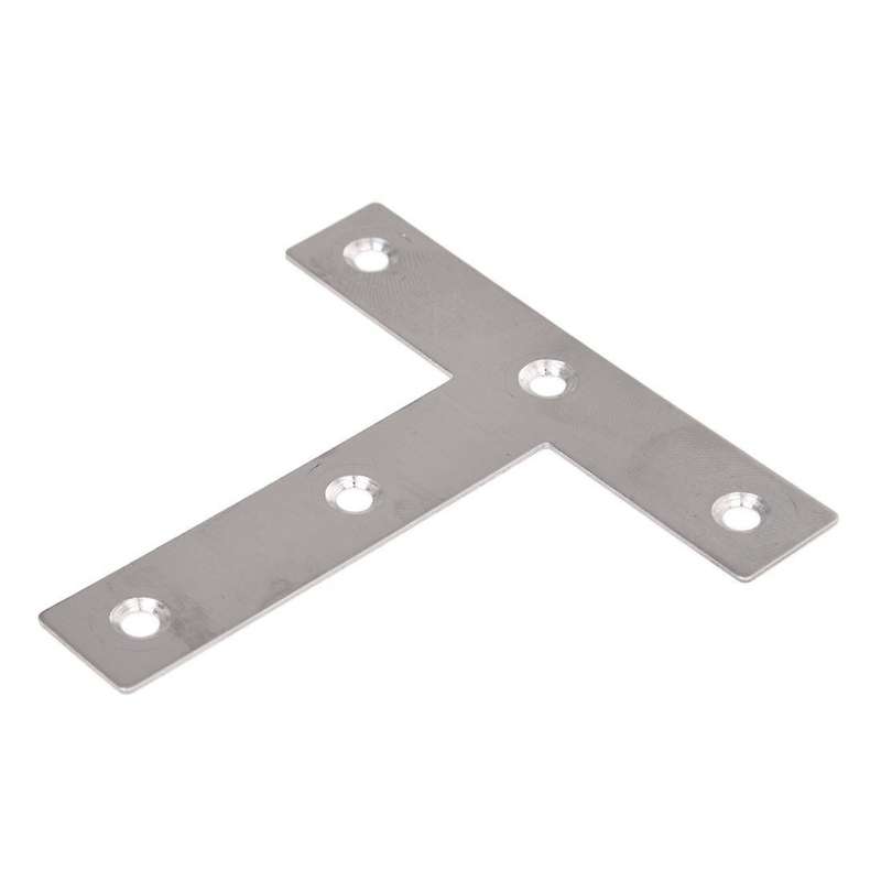 5 Pcs Angle Plate Corner Brace Flat T Shape Repair Bracket 80mm X 80mm