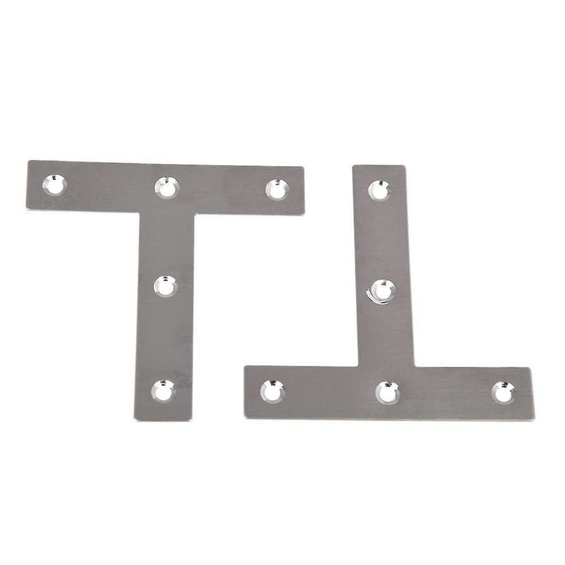 5 Pcs Angle Plate Corner Brace Flat T Shape Repair Bracket 80mm X 80mm