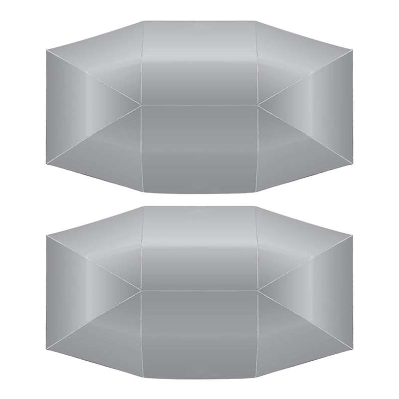 2x Car Sun Shade Umbrella Cover Tent Cloth 4.2 X 2.1m Silver