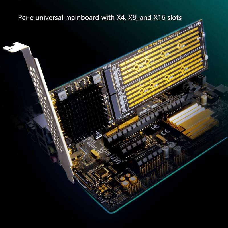 Pci-e to Nvme Adapter Card Supports Pci-e X8 / X4 / X16 Card Slot