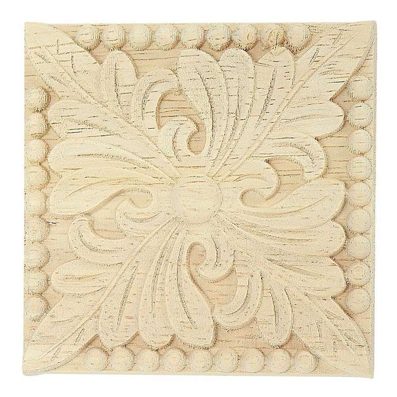 1x Rubber Wood Carved Onlay Applique Diy Decor #f:20 X 20cm