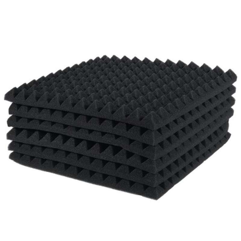 6 Pcs Acoustic Panels Foam Board Studio Sound-absorbing Wedge Tiles