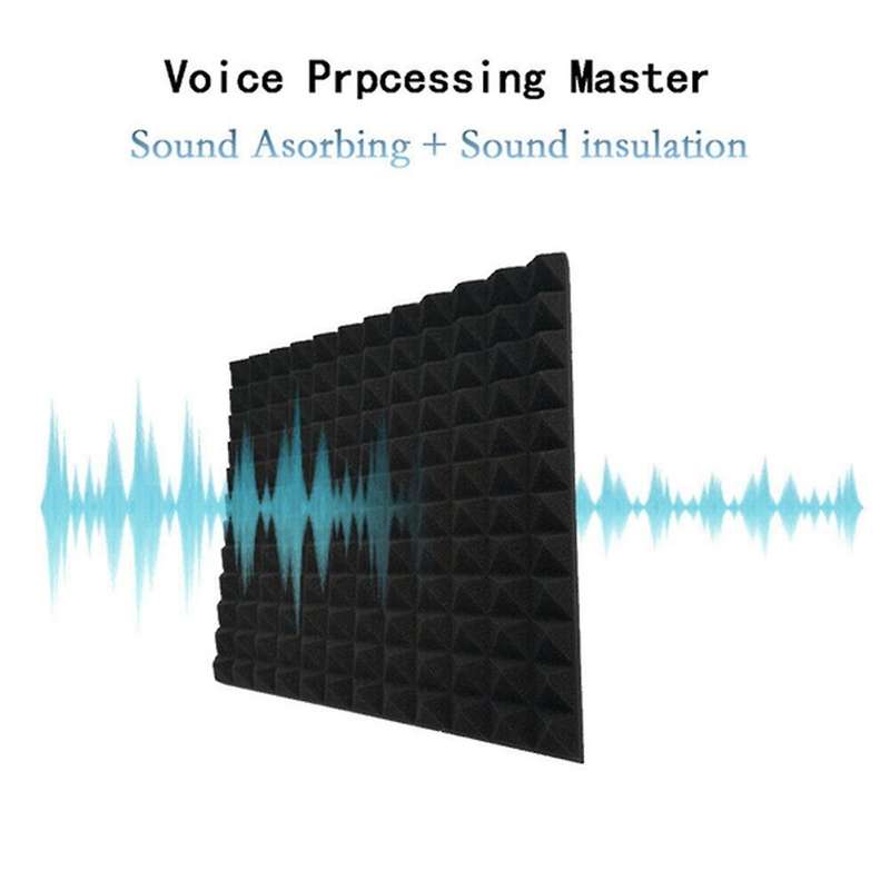 6 Pcs Acoustic Panels Foam Board Studio Sound-absorbing Wedge Tiles