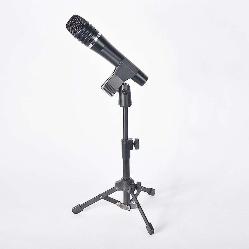 Mini Tabletop Tripod Microphone Mic Stand Holder with 3/8 Inch