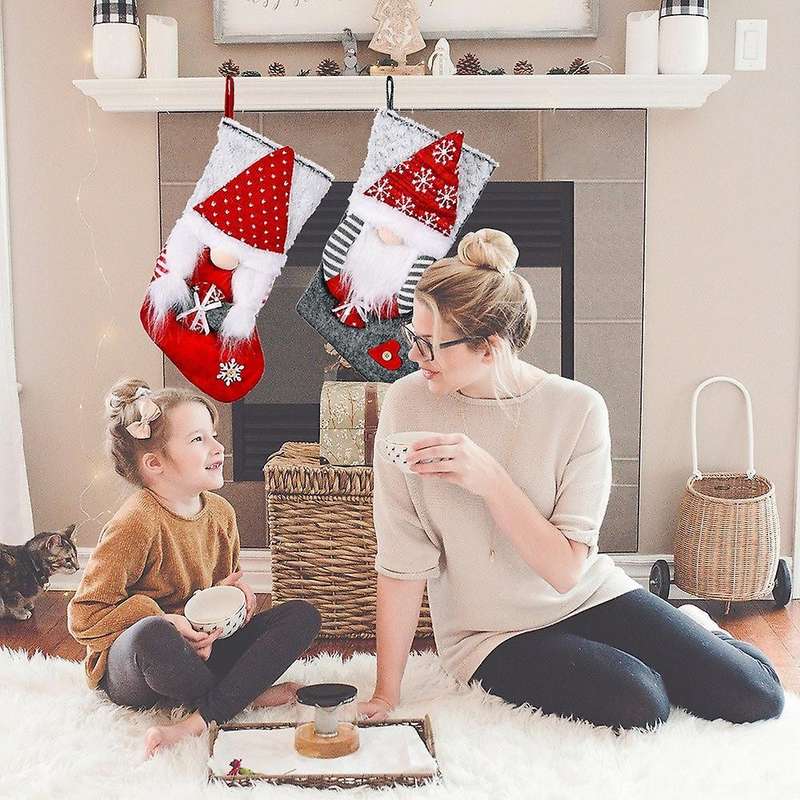 Christmas Stockings Candy Bag for Home Holiday Decoration, A