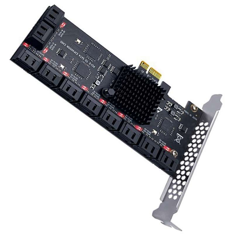 Pci-e 1x to Sata 6g Hard Drive Expansion Card for Desktop Pc Mining