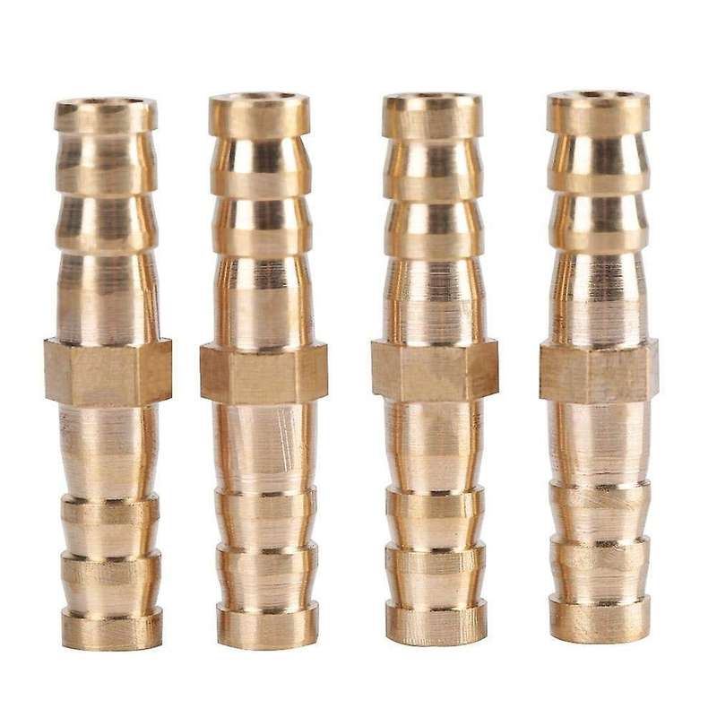 4 Thickened Brass Tracheal Butt Joints Straight-through Inline Two