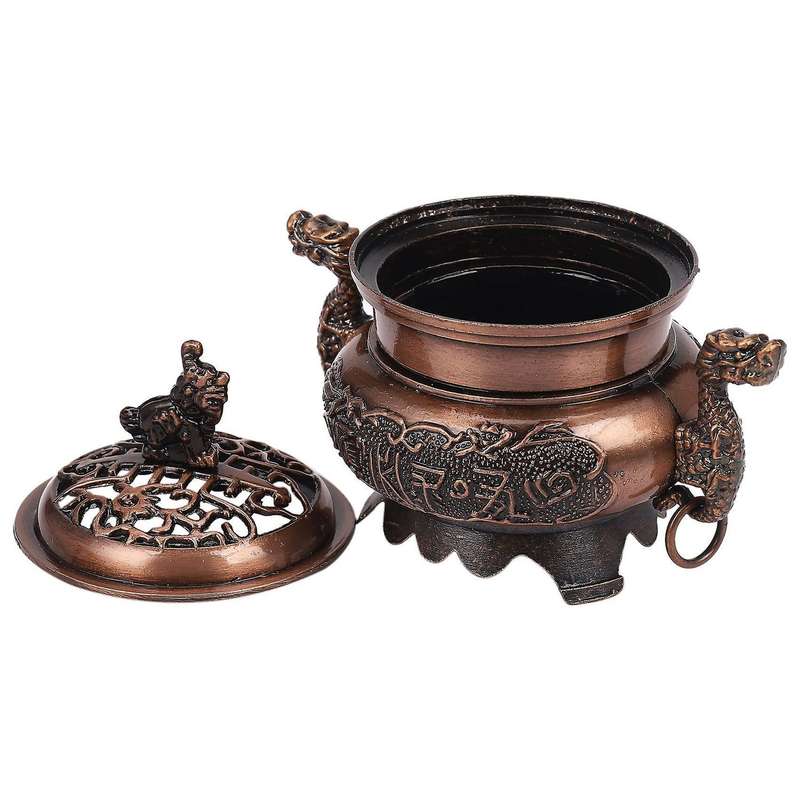 Buddhist Incense Burner Smoke Backflow Zinc Alloy Censer Cone Holder
