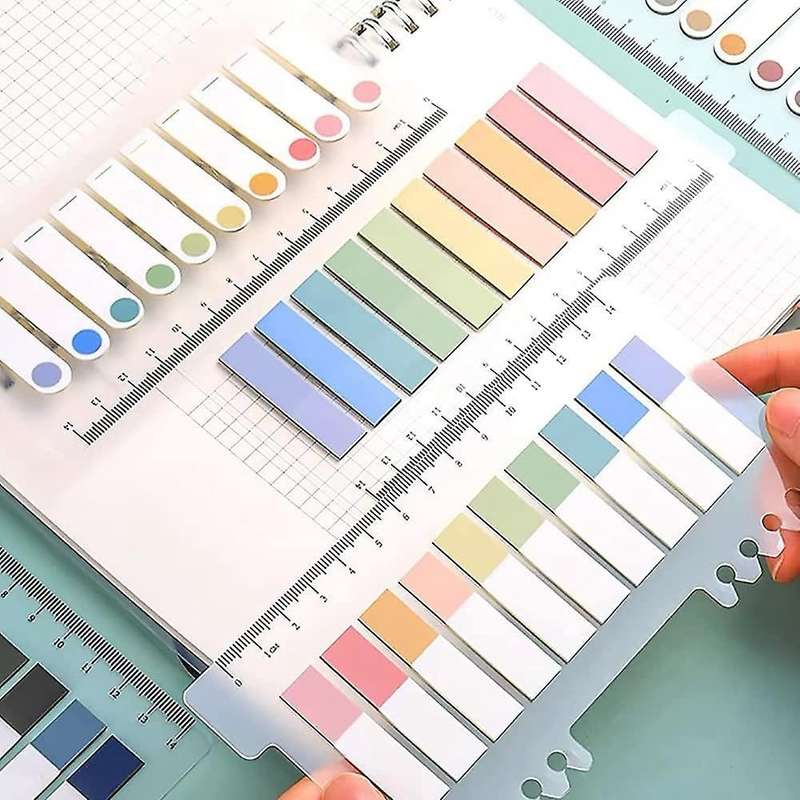 Index Tabs with Ruler, 4 Pack 660 Pieces Sticky Tab B