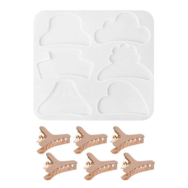 Irregular Shark Hair Clip Epoxy Resin Mold Diy Crafts Casting Tools