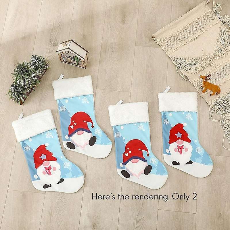 Christmas Decorations Printing Stocking Xmas Tree Hanging Pendant