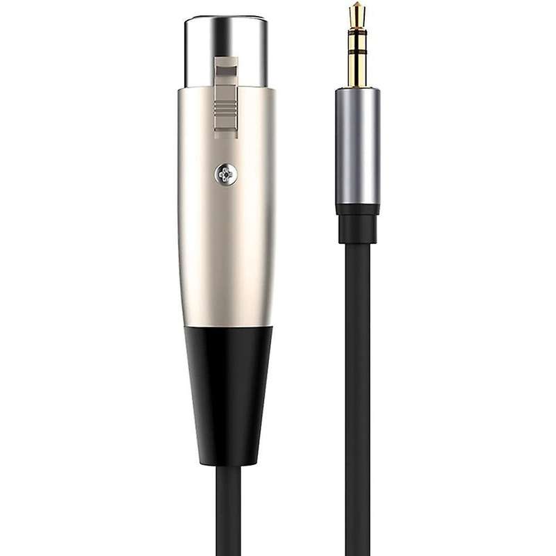 3.5mm Male to Female Audio Cable for Mixer Microphones Black 1.5m