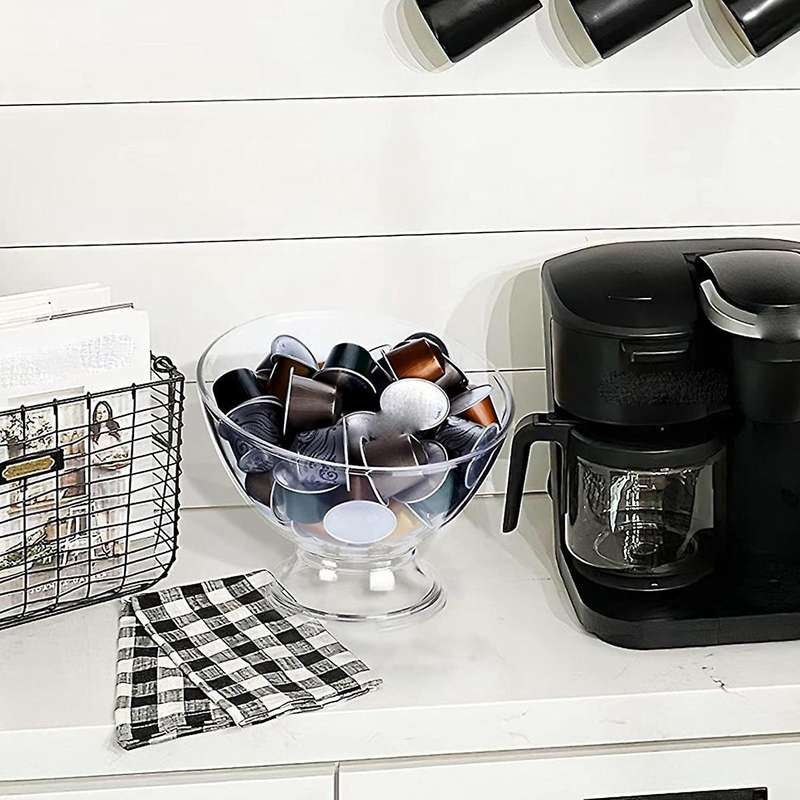 Coffee Pod Holder K Cup Holder Transparent Plastic Large Capacity