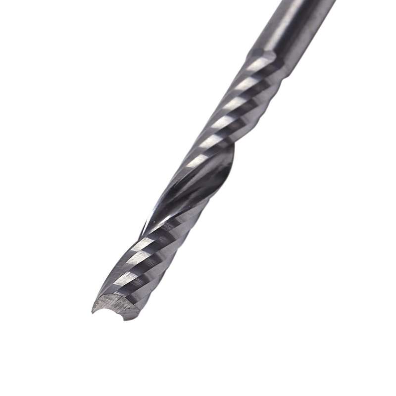 10pcs Cnc Router Bits 3.175 X 22mm Single Flute Spiral Carbide