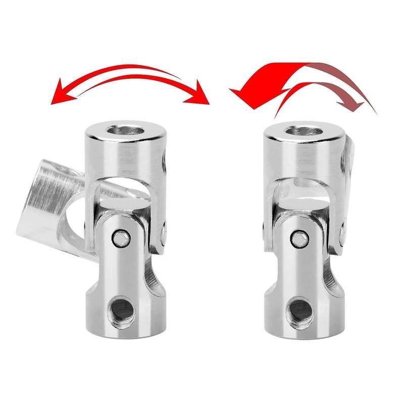 4 Packs 4mm to 4mm Steel Universal Joint Rotatable Model Diy Motor