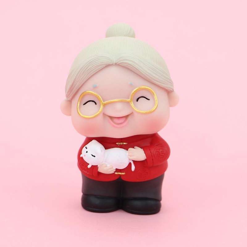 Old Man and Old Lady Baking Cake Decoration Birthday Cake Decoration