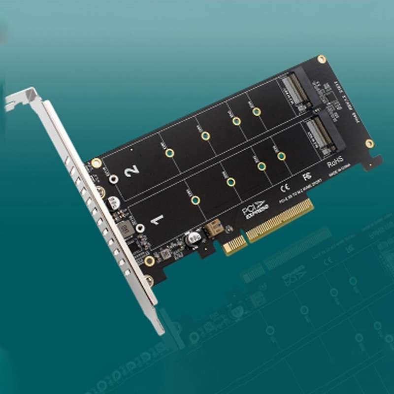 Pci-e Expansion Card Dual Nvme Raid Pci-e X8 Split Card