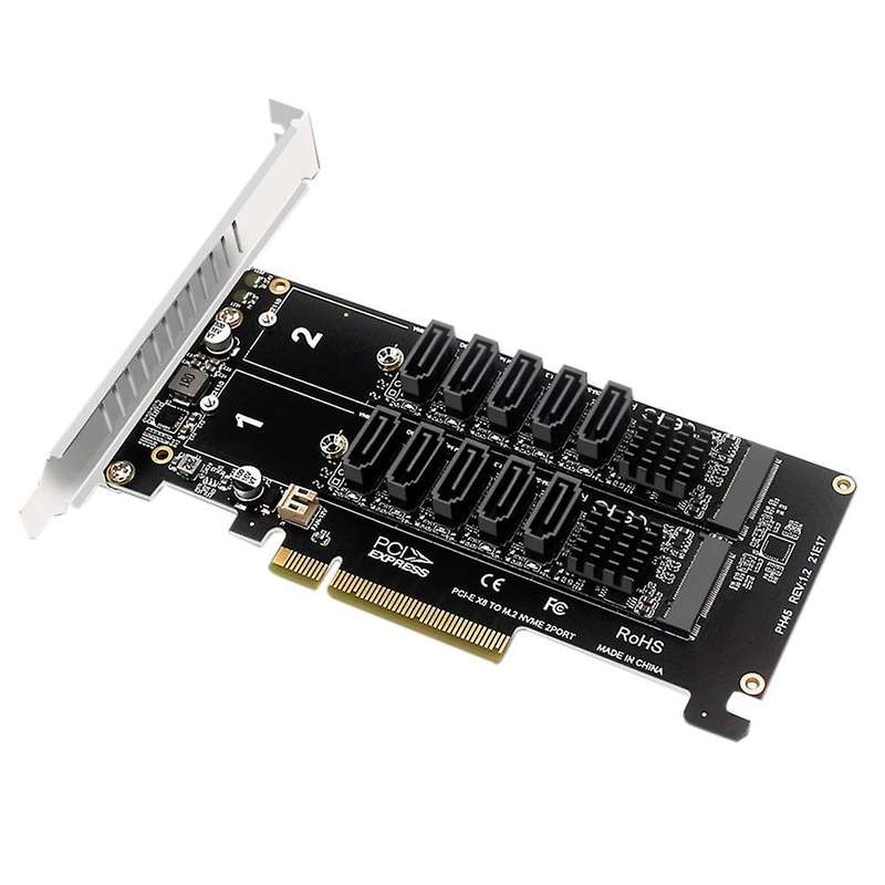 Pci-e Expansion Card Dual Nvme Raid Pci-e X8 Split Card