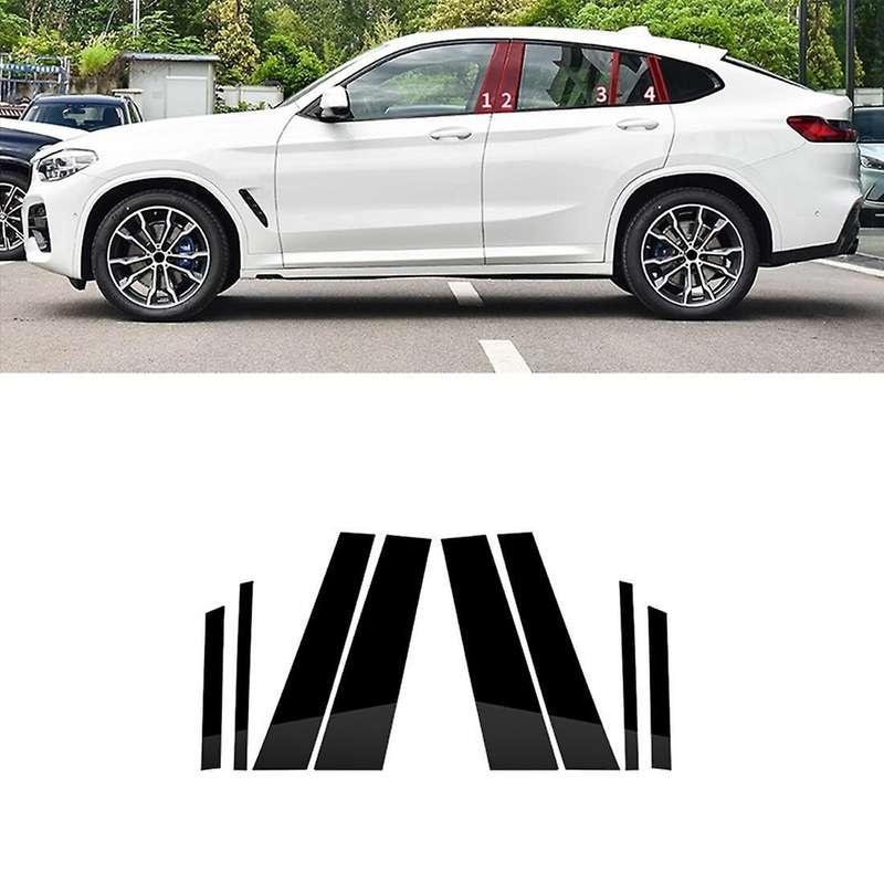 For Bmw- X4 2019-2021 Window Bc Pillar Posts Cover Pc Black 8 Pack