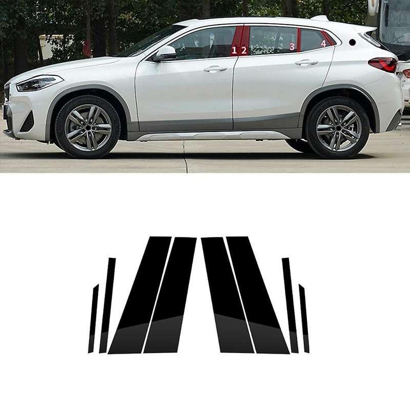 For Bmw- X2 2019-2022 Car Door Window Bc Pillar Posts Cover 8 Pack