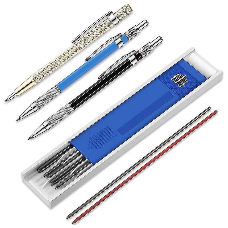 Carpenter Pencils with Marker Refills for Glass, Ceramics (15 Pieces)