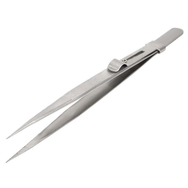 165mm Precision Adjustable Slide Lock Tweezers for Jewelry Electronic
