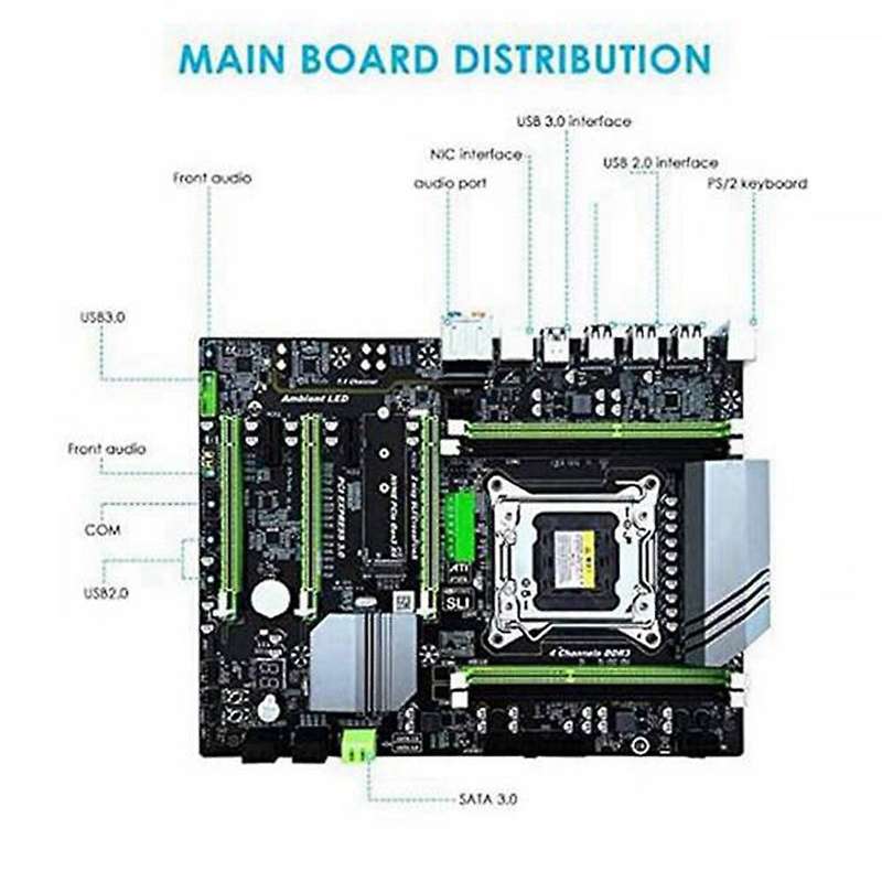 X79 Motherboard Set Lga2011 with E5 2620 V2 Cpu +switch Cable