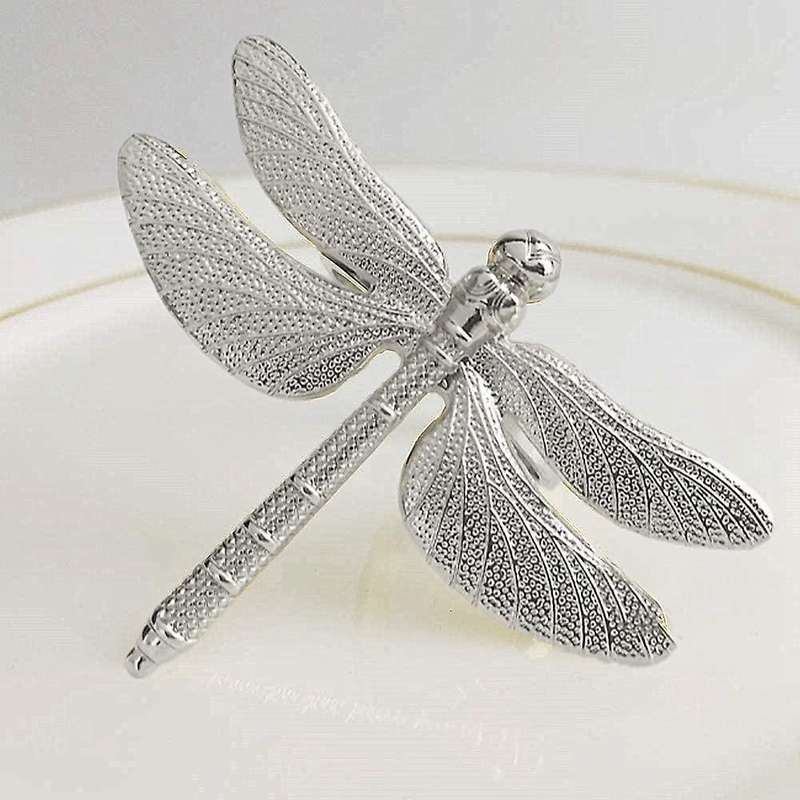 Silver Napkin Rings Set 8 for Wedding Holiday, Dinner Party Occasion