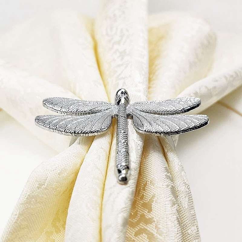 Silver Napkin Rings Set 8 for Wedding Holiday, Dinner Party Occasion