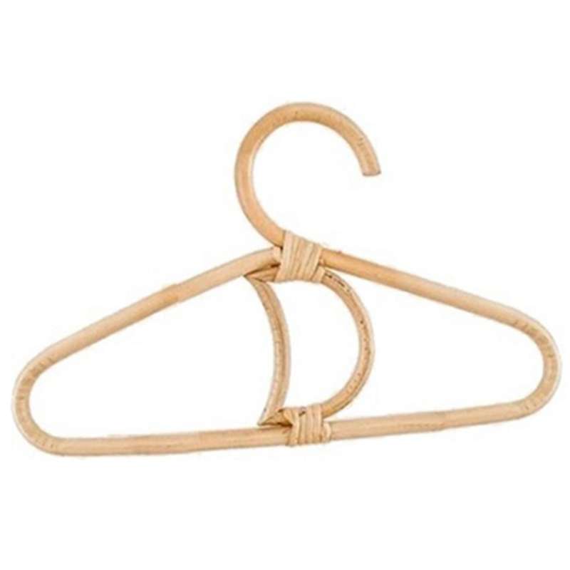 Rattan Kids Hanger Kids Garments Organizer Room Decor Hanger-moon