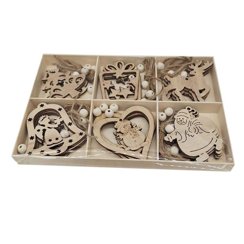 Christmas Wooden Box Set Creative Home Decoration Crafts Diy 6