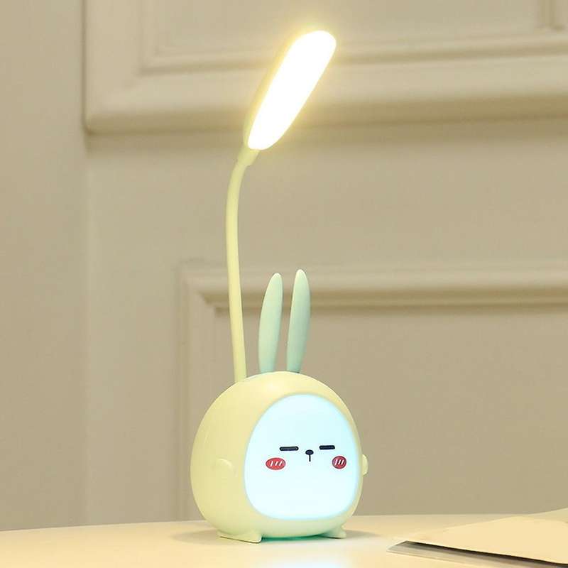 Portable Led Desk Lamp Foldable Light Cute Cartoon Desk Lamp Grey