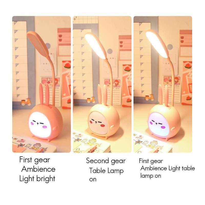 Portable Led Desk Lamp Foldable Light Cute Cartoon Desk Lamp Grey