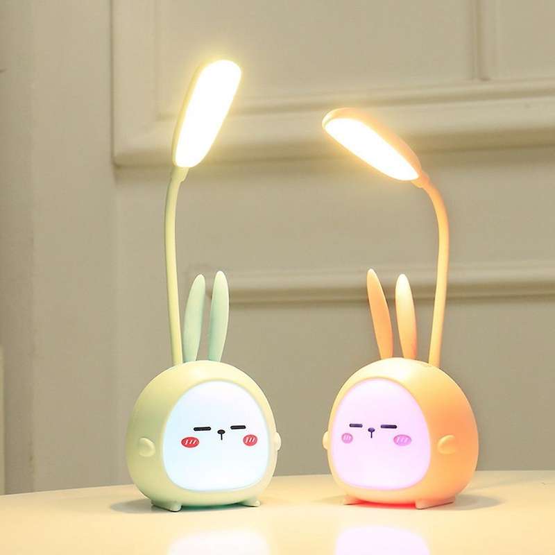Portable Led Desk Lamp Foldable Light Cute Cartoon Desk Lamp Grey