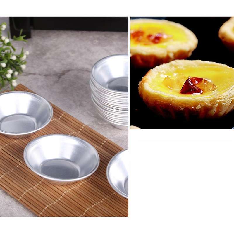 10pcs Aluminum Alloy Egg Tart Mold Baking Mold Oven Baking Tools