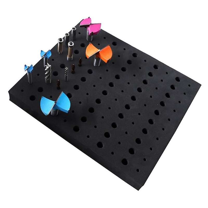 110 Holes Router Bit Tray Storage Holder for 1/4inch 1/2inch Shank