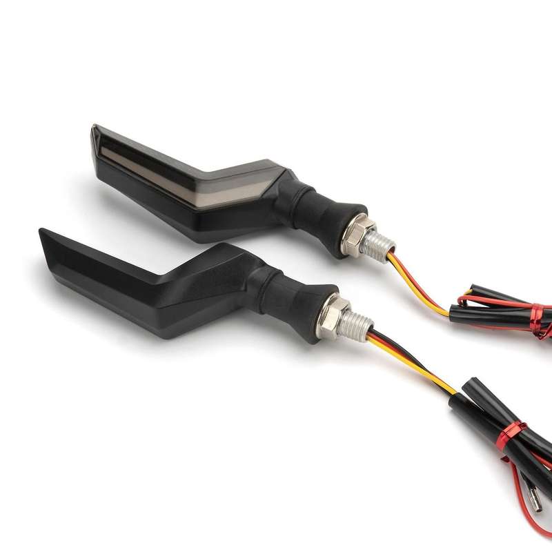 Daytime Running Lights Double Flowing Yellow+blue Flasher Indicator