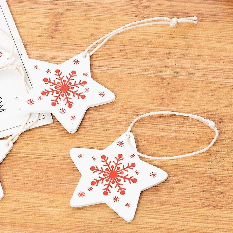 16pcs Wooden Christmas Tree Toys Articles for Hanging Ornaments