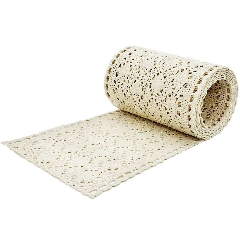 Table Runner Macrame for Wedding In Boho Style Beige Cream
