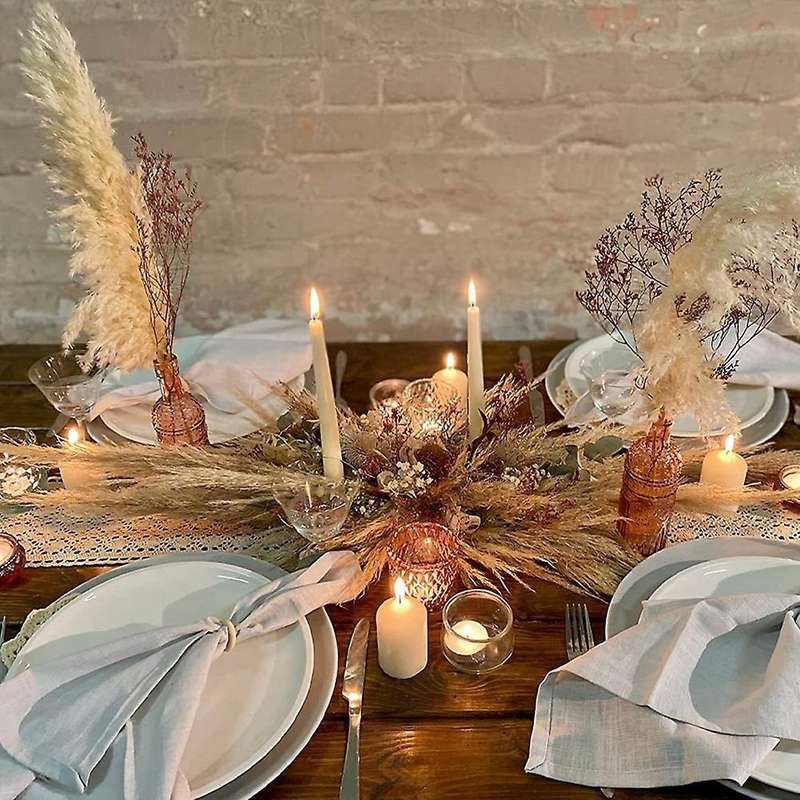 Table Runner Macrame for Wedding In Boho Style Beige Cream