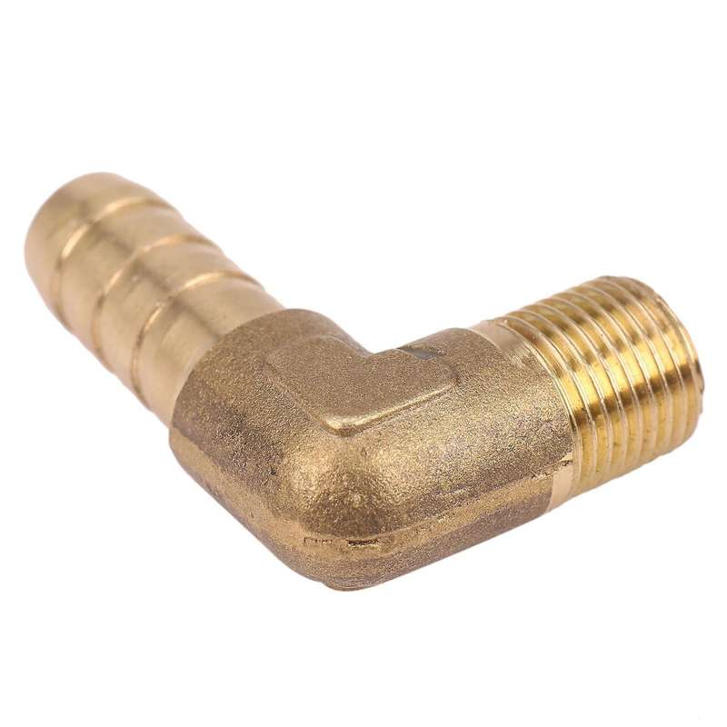 8mm Hosex3/8"male Thread 90 Degree Brass Elbow Barb Coupler Connector