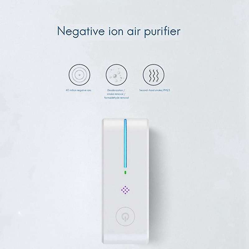 Plug In Air Purifier for Home Cleaner Small Air Ionizer White Us Plug