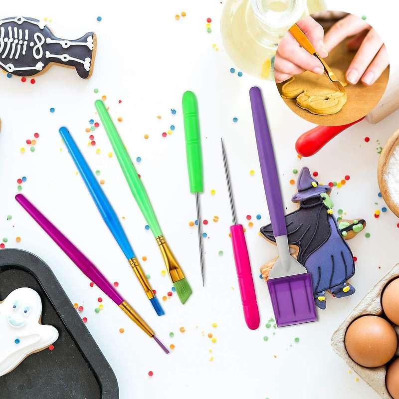 15 Pcs Cake Decorating Tool Set Cookie Decoration Brushes Cookie